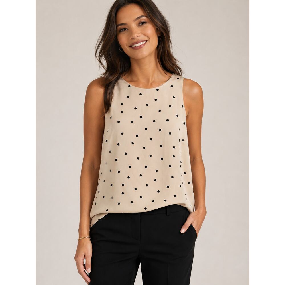 Ann Taylor Polka Dot Sleeveless Tank Top - Size XL - Picture 2 of 9